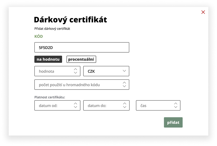 Dárkové certifikáty